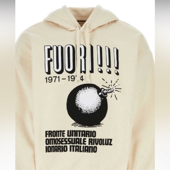 Men's Gucci, graphic print, cotton hoodie size XL made in Italy